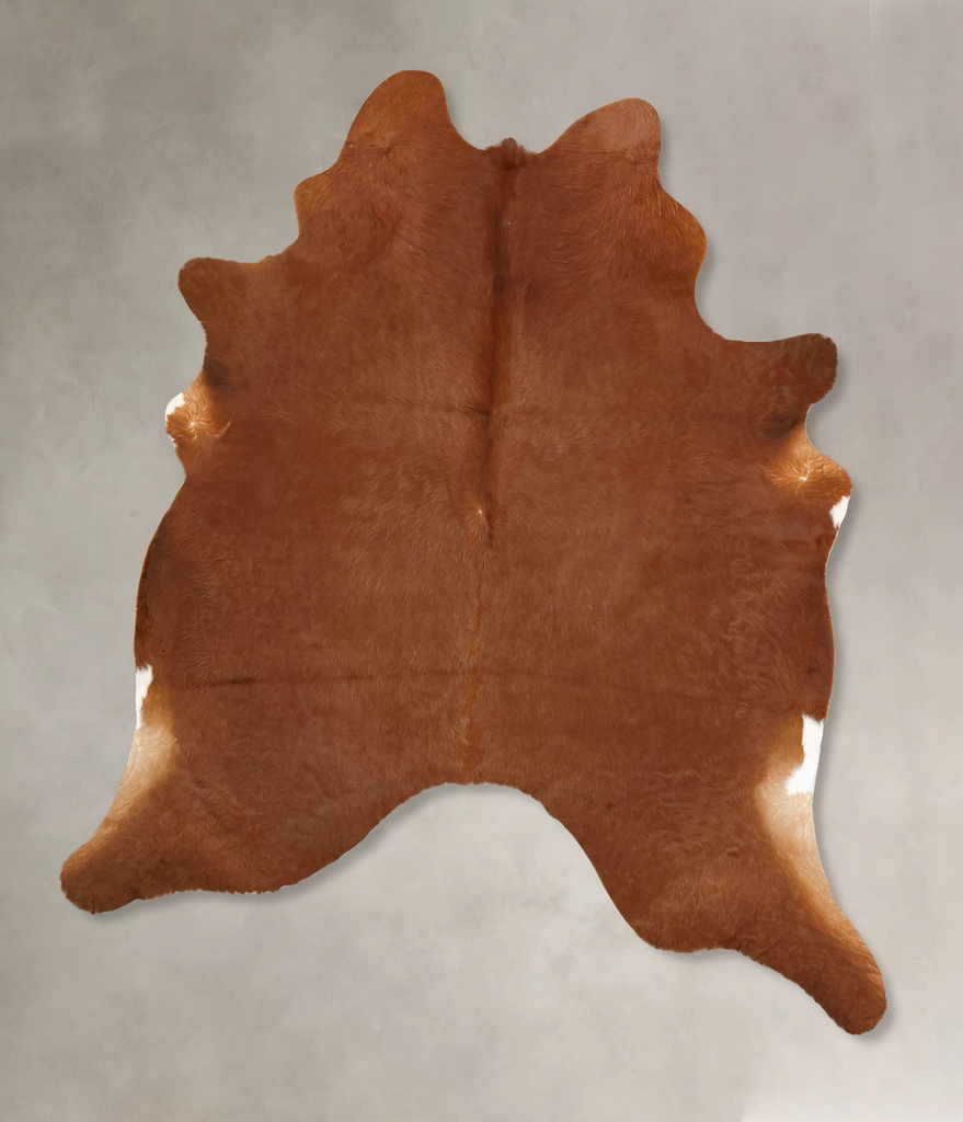 Solid Brown XX-Large Brazilian Cowhide Rug 8'2"H x 6'8"W #B13472 by Hudson Hides