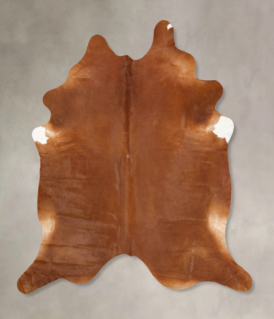 Solid Brown XX-Large Brazilian Cowhide Rug 8'9"H x 7'6"W #B13474 by Hudson Hides