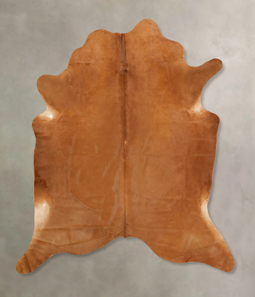 Solid Brown XX-Large Brazilian Cowhide Rug 7'10"H x 6'7"W #B13475 by Hudson Hides