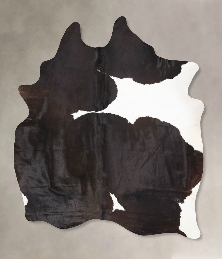 Black and White X-Large Brazilian Cowhide Rug 7'9"H x 6'2"W #B13476 by Hudson Hides