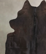 Solid Black X-Large Brazilian Cowhide Rug 7'5"H x 6'4"W #B13478 by Hudson Hides