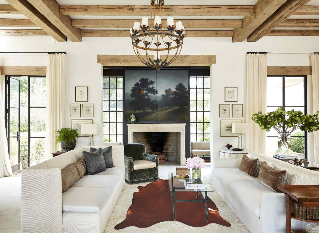 Solid Brown XX-Large Brazilian Cowhide Rug 8'1"H x 6'4"W #B13485 by Hu
