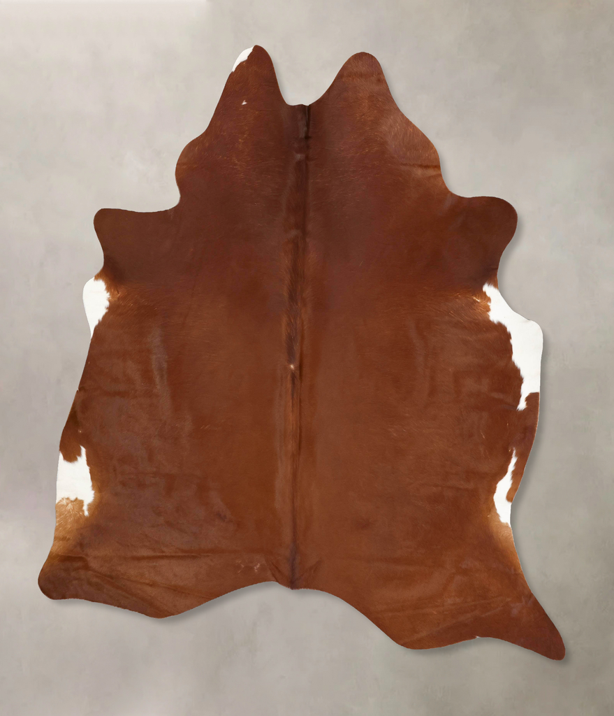 Solid Brown XX-Large Brazilian Cowhide Rug 8'0"H x 7'2"W #B13488 by Hudson Hides