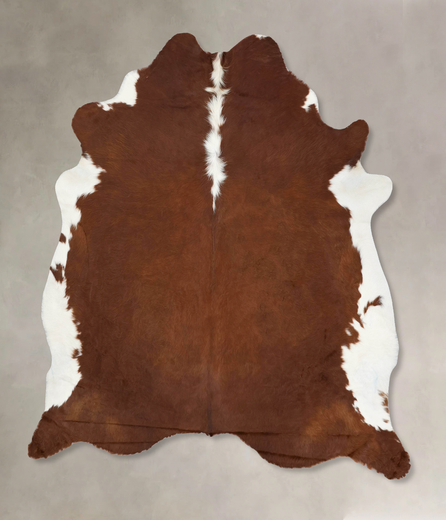 Hereford XX-Large Brazilian Cowhide Rug 7'8"H x 7'0"W #B13495 by Hudson Hides