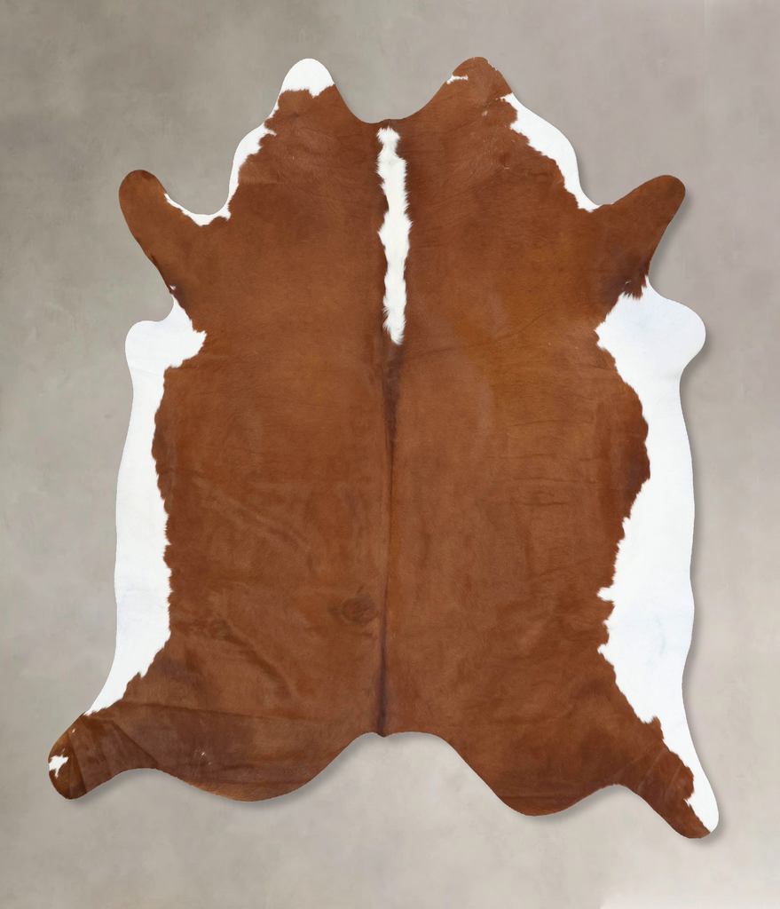 Hereford XX-Large Brazilian Cowhide Rug 7'5"H x 6'11"W #B13497 by Hudson Hides