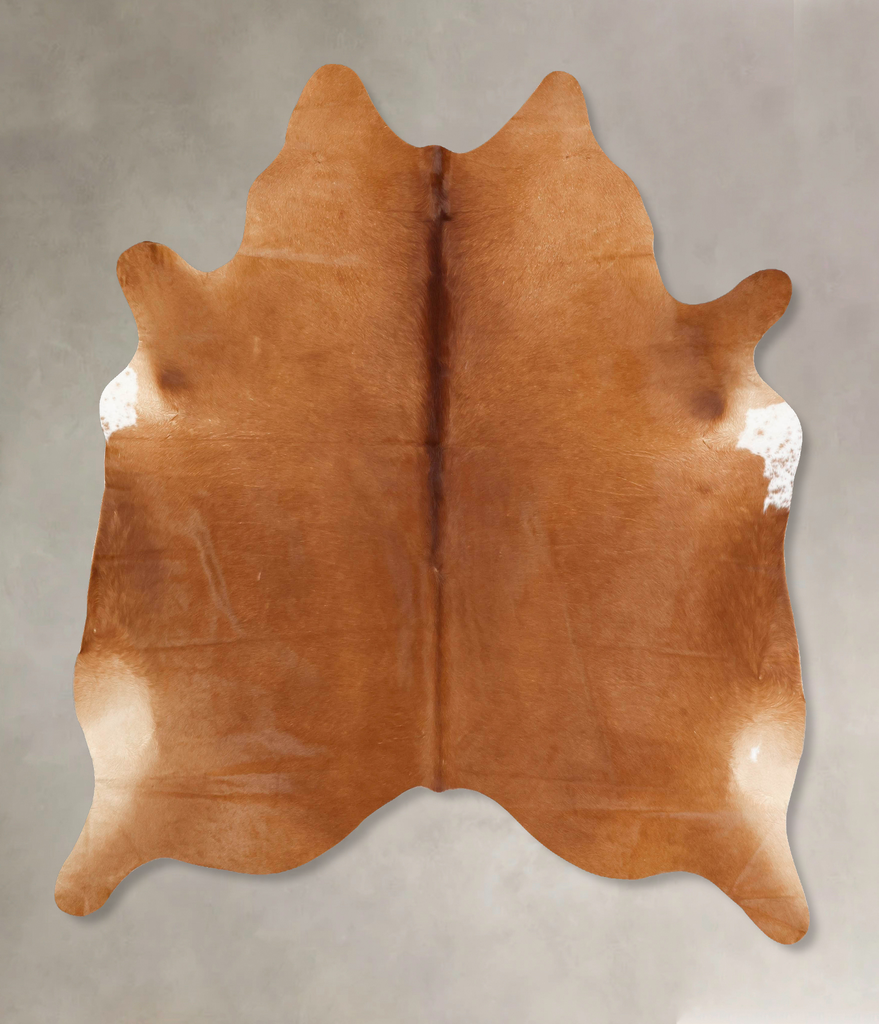 Solid Brown XX-Large Brazilian Cowhide Rug 7'10"H x 6'6"W #B13504 by Hudson Hides