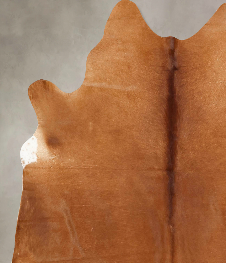 Solid Brown XX-Large Brazilian Cowhide Rug 7'10"H x 6'6"W #B13504 by Hudson Hides