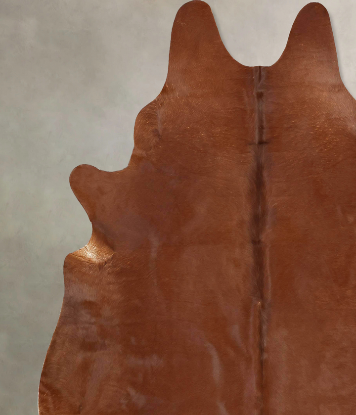Solid Brown XX-Large Brazilian Cowhide Rug 8'4"H x 7'2"W #B13510 by Hudson Hides