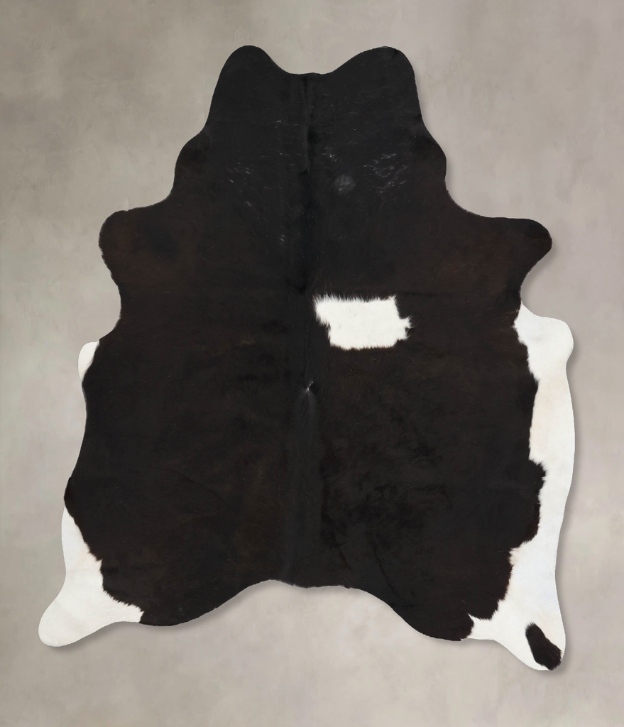 Black and White X-Large Brazilian Cowhide Rug 7'0"H x 6'2"W #B13516 by Hudson Hides