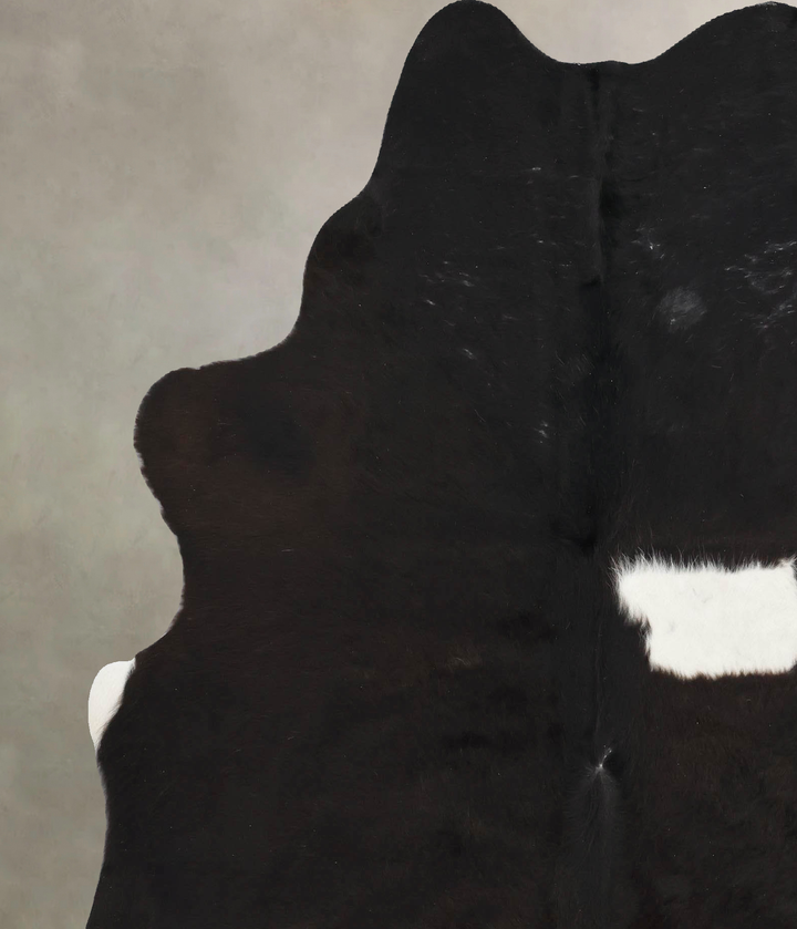 Black and White X-Large Brazilian Cowhide Rug 7'0"H x 6'2"W #B13516 by Hudson Hides