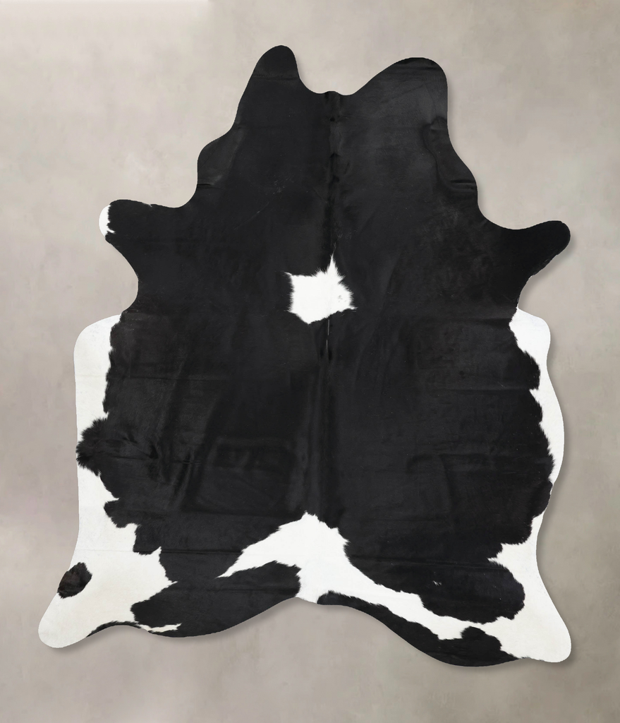 Black and White XX-Large Brazilian Cowhide Rug 8'7"H x 6'5"W #B13518 by Hudson Hides