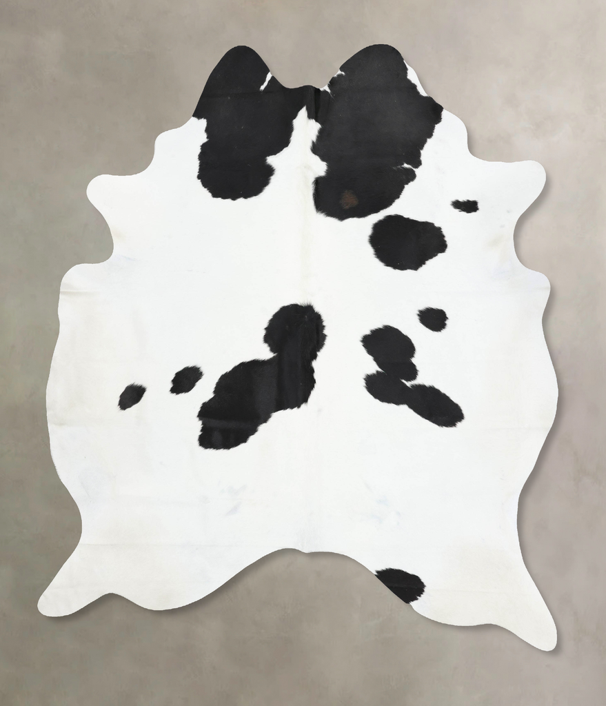 Black and White XX-Large Brazilian Cowhide Rug 8'0"H x 6'7"W #B13519 by Hudson Hides