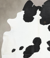 Black and White XX-Large Brazilian Cowhide Rug 8'0"H x 6'7"W #B13519 by Hudson Hides
