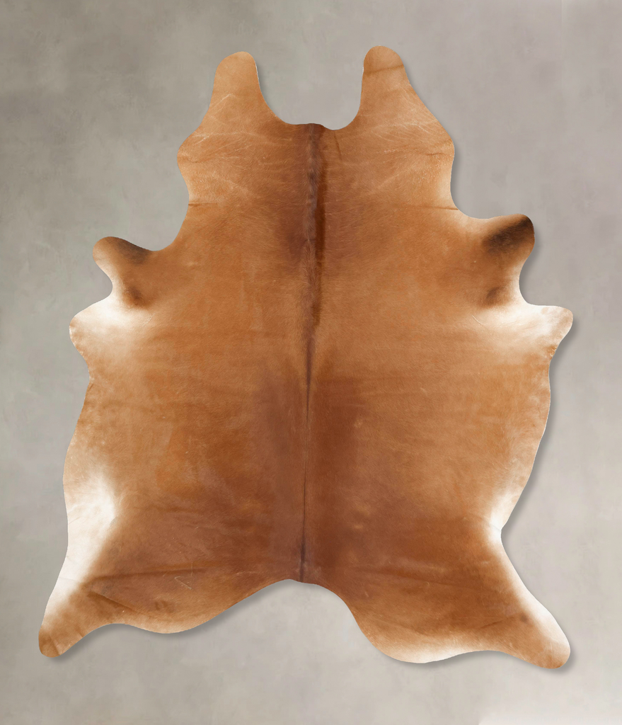 Solid Brown XX-Large Brazilian Cowhide Rug 8'9"H x 6'6"W #B13528 by Hudson Hides