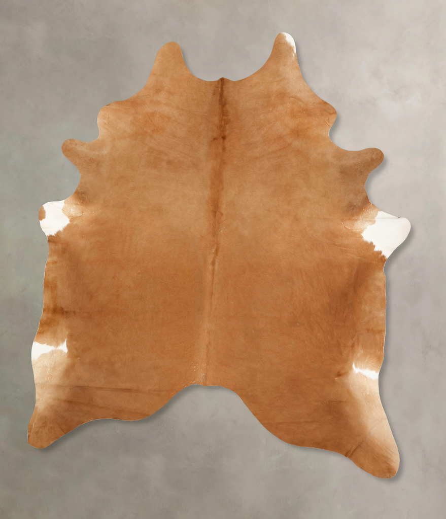 Solid Brown XX-Large Brazilian Cowhide Rug 8'8"H x 6'7"W #B13532 by Hudson Hides