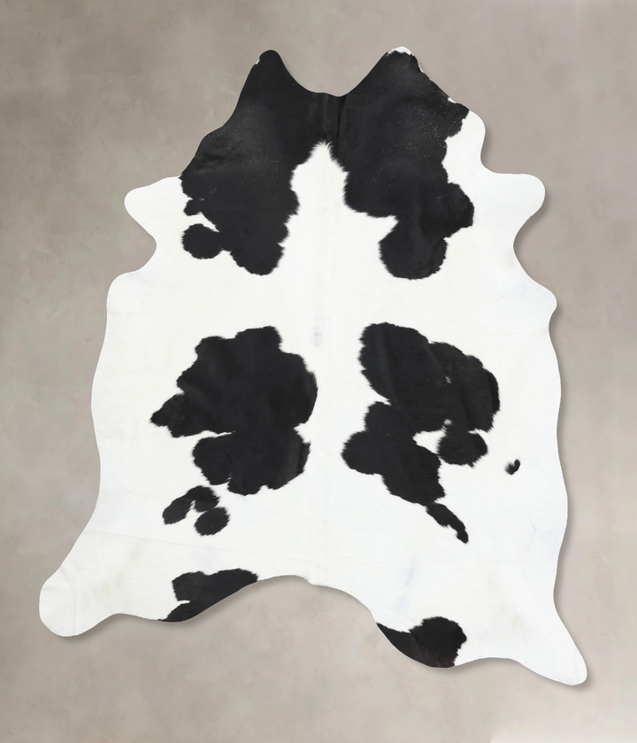 Black and White XX-Large Brazilian Cowhide Rug 8'1"H x 7'0"W #B13533 by Hudson Hides