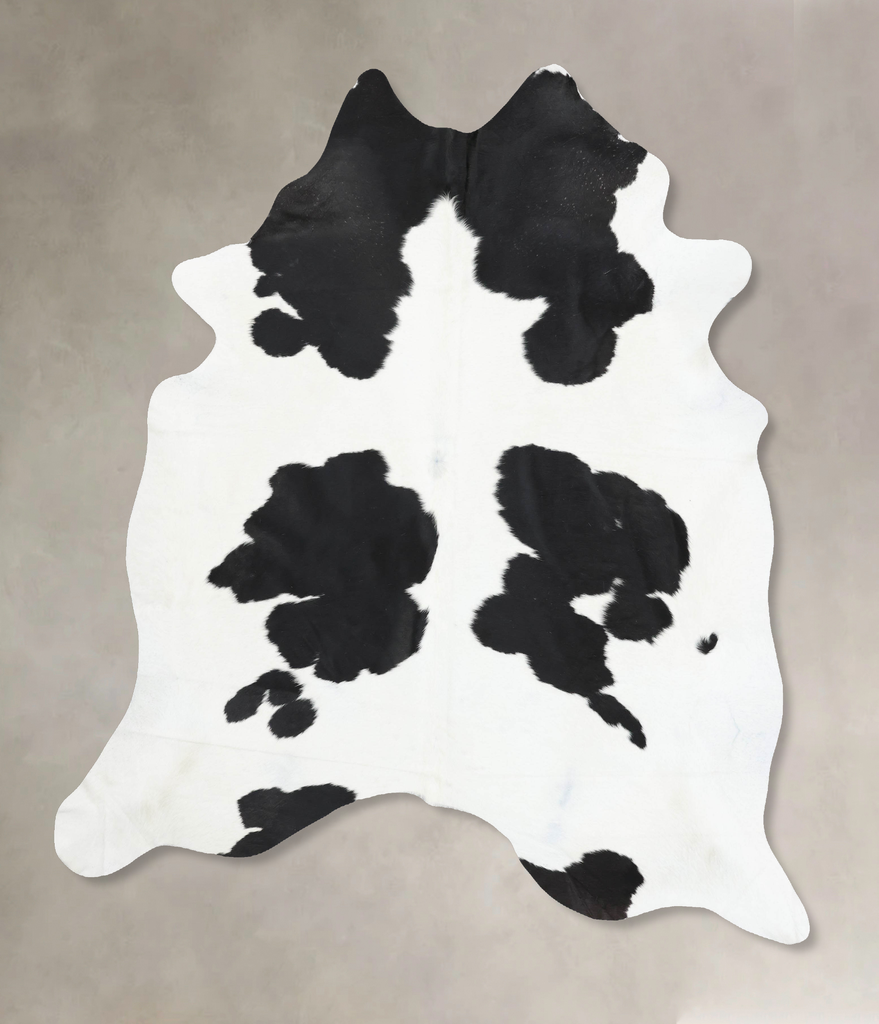Black and White XX-Large Brazilian Cowhide Rug 8'1"H x 7'0"W #B13533 by Hudson Hides