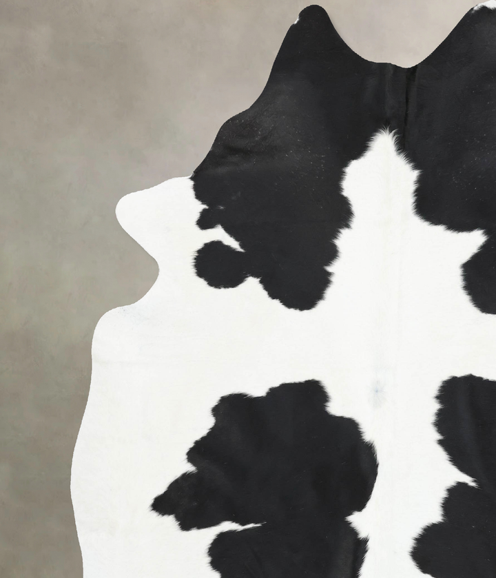 Black and White XX-Large Brazilian Cowhide Rug 8'1"H x 7'0"W #B13533 by Hudson Hides