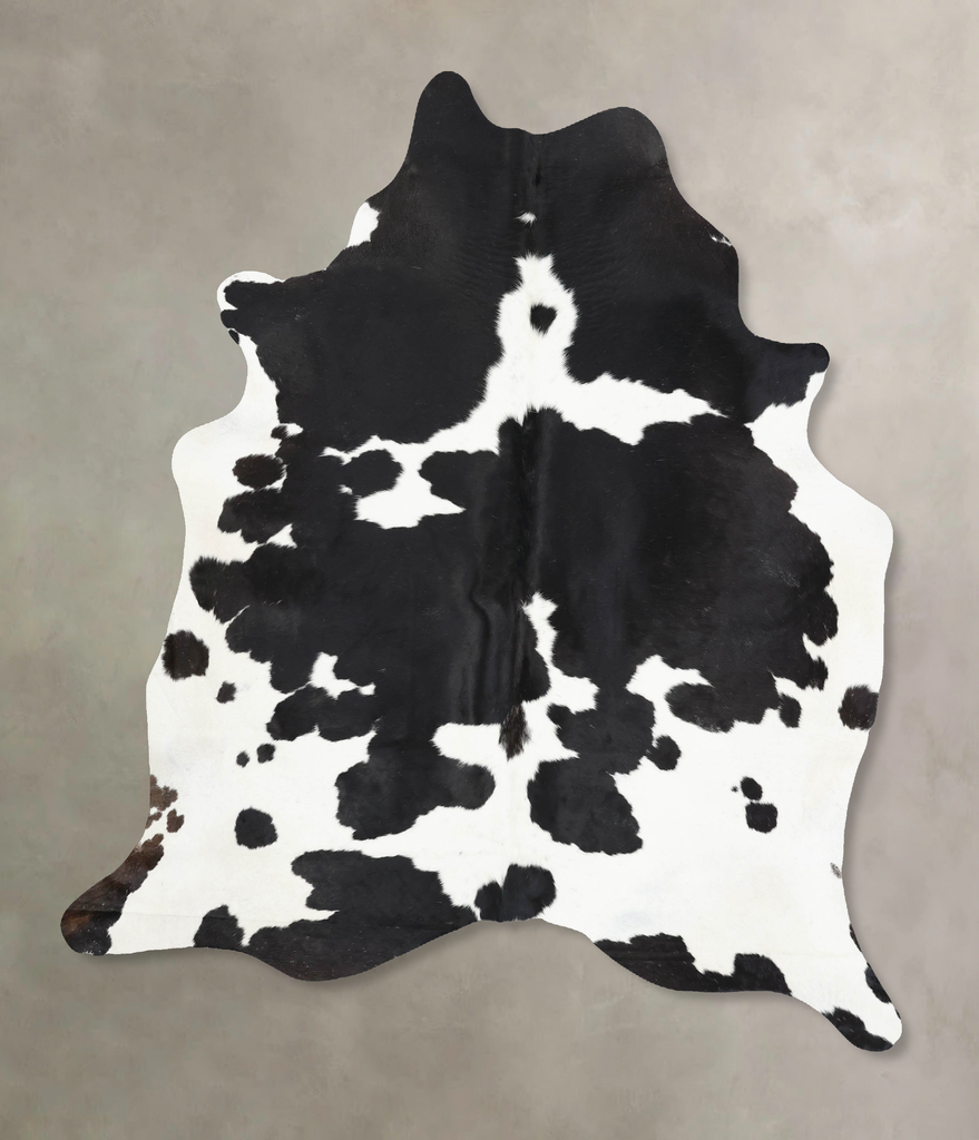 Black and White XX-Large Brazilian Cowhide Rug 7'9"H x 6'6"W #B13535 by Hudson Hides
