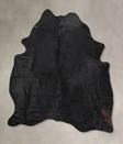 Solid Black X-Large Brazilian Cowhide Rug 7'1"H x 6'3"W #B13541 by Hudson Hides