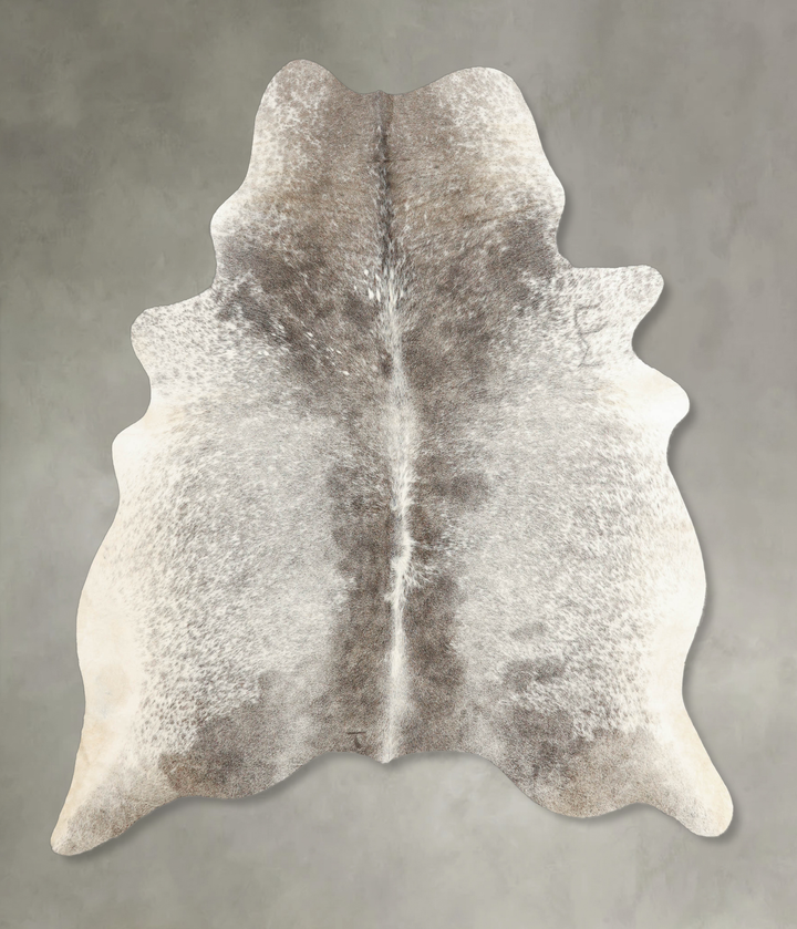 Medium Grey Large Brazilian Cowhide Rug 6'5"H x 5'11"W #B1355 by Hudson Hides