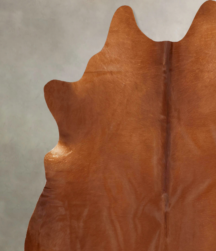 Solid Brown XX-Large Brazilian Cowhide Rug 8'2"H x 7'4"W #B13550 by Hudson Hides