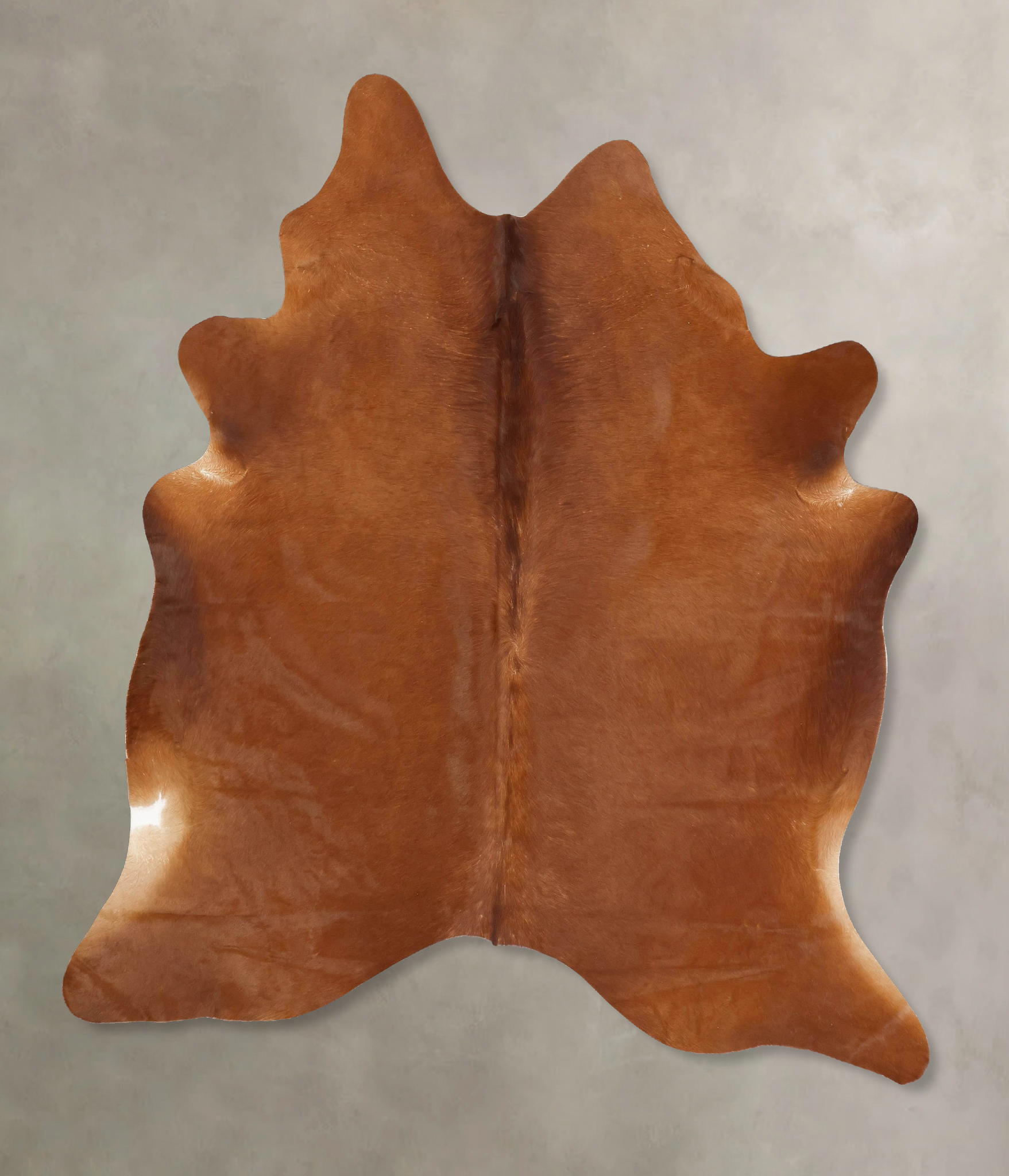 Solid Brown Cowhide Rug #B13551