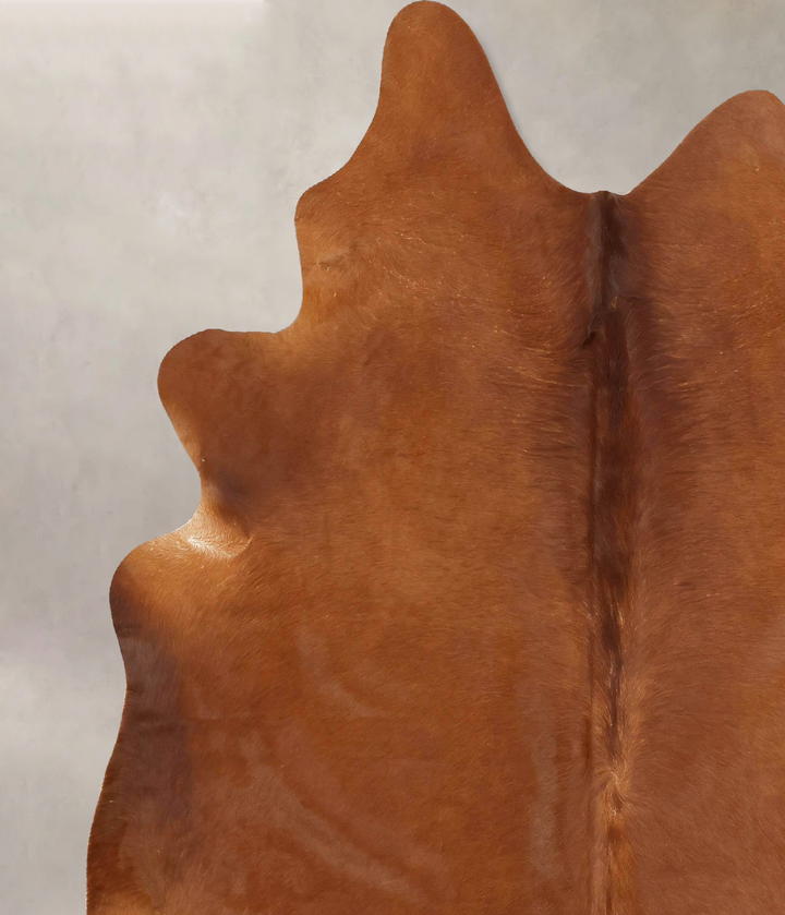 Solid Brown X-Large Brazilian Cowhide Rug 7'8"H x 6'4"W #B13551 by Hudson Hides