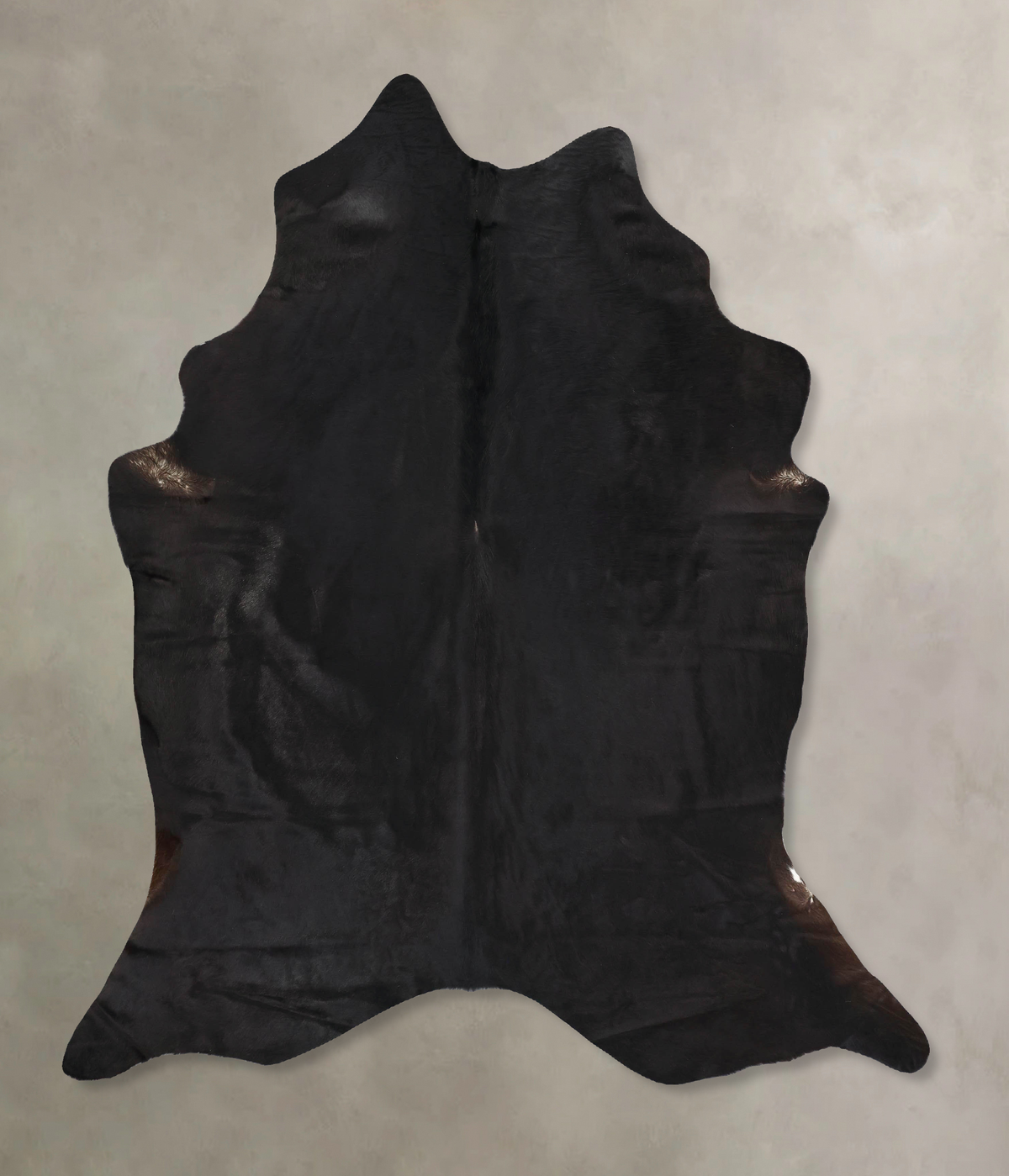 Solid Black Cowhide Rug #B13552