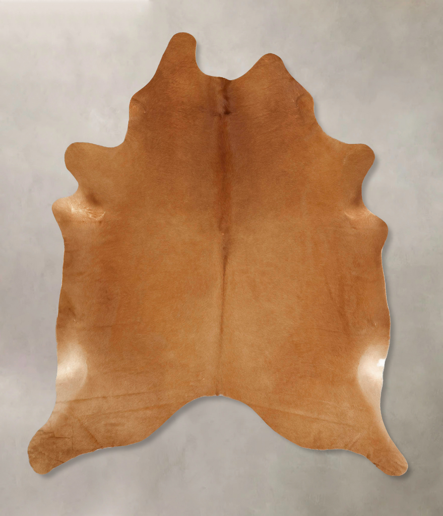 Solid Brown XX-Large Brazilian Cowhide Rug 8'4"H x 6'8"W #B13554 by Hudson Hides