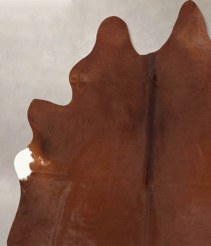 Solid Brown X-Large Brazilian Cowhide Rug 7'5"H x 6'6"W #B13557 by Hudson Hides