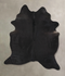 Solid Black X-Large Brazilian Cowhide Rug 8'0