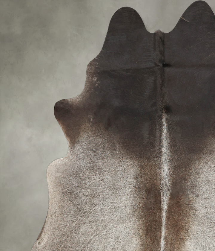 Dark Grey X-Large Brazilian Cowhide Rug 6'8"H x 6'5"W #B1356 by Hudson Hides