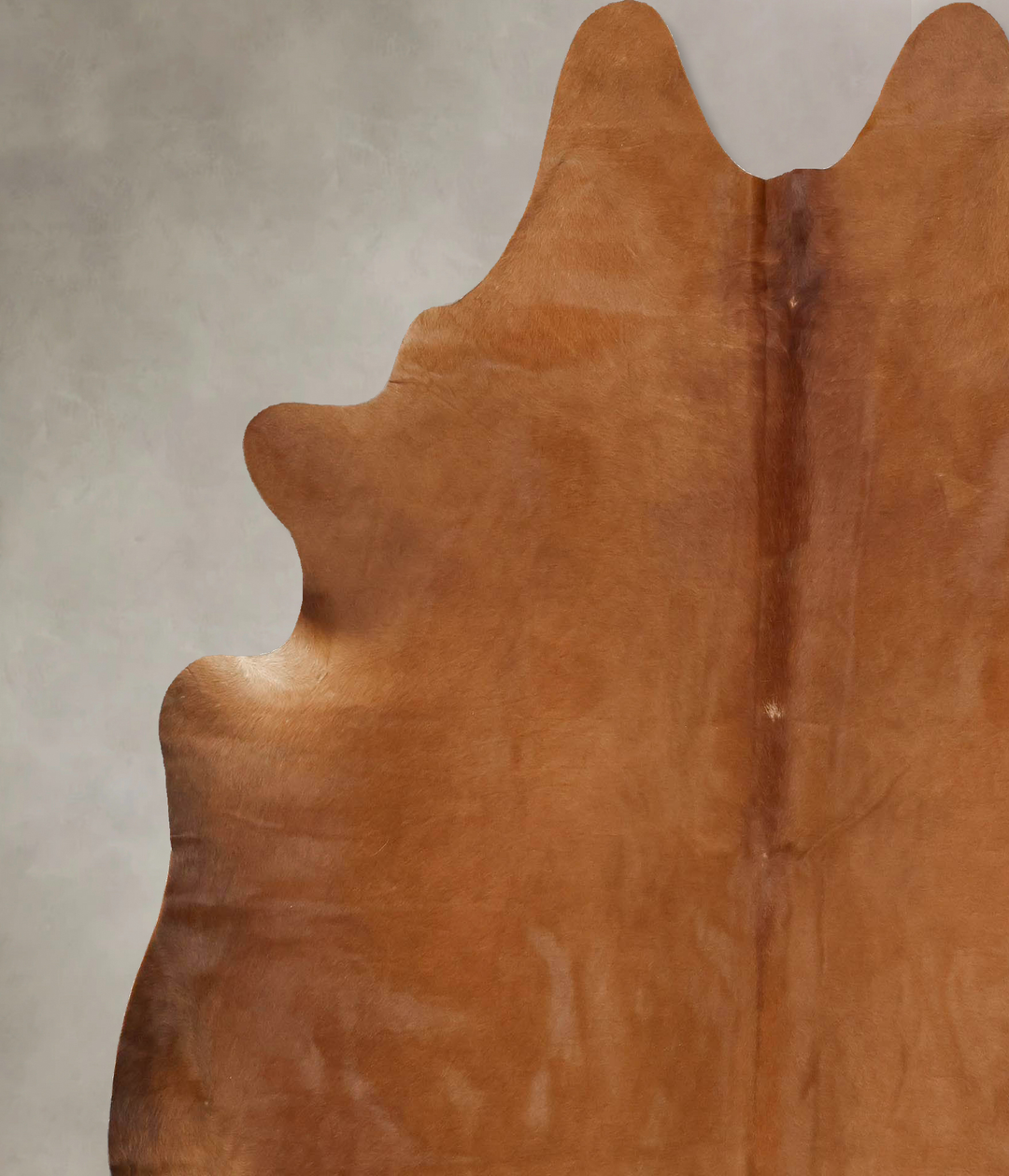 Solid Brown X-Large Brazilian Cowhide Rug 7'9"H x 6'5"W #B13562 by Hud