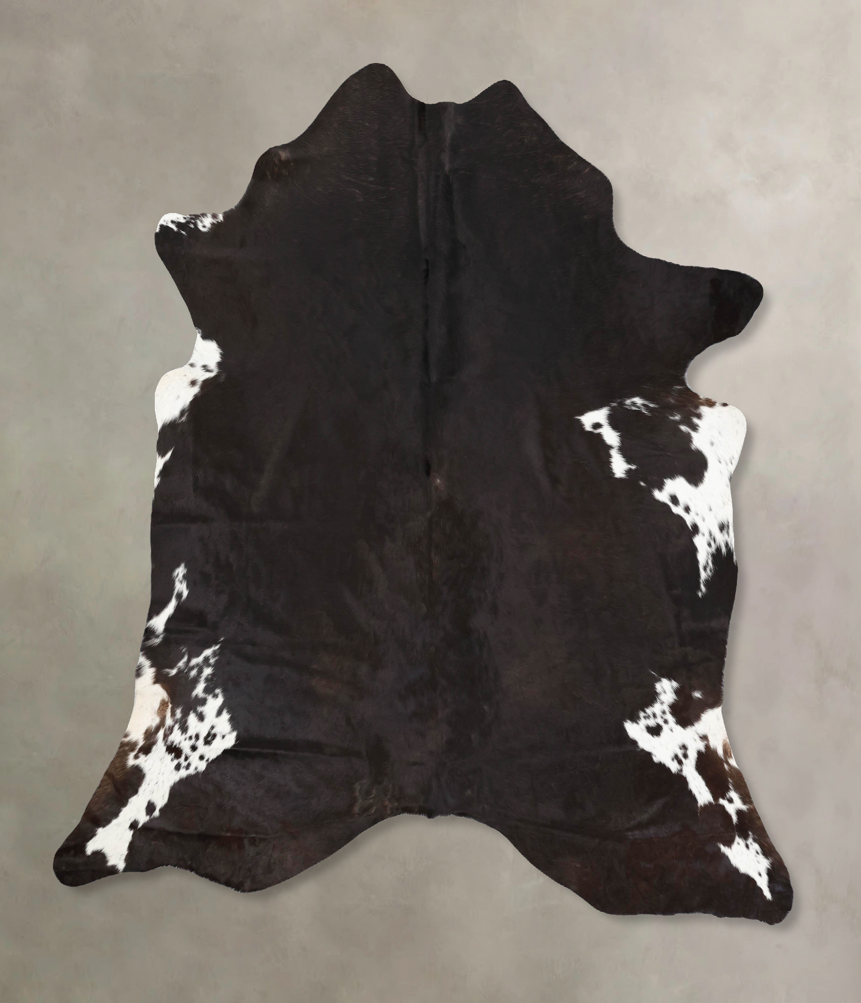 Chocolate and White Cowhide Rug #B13563