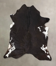 Chocolate and White X-Large Brazilian Cowhide Rug 7'0"H x 7'0"W #B13563 by Hudson Hides