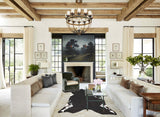Chocolate and White X-Large Brazilian Cowhide Rug 7'0"H x 7'0"W #B13563 by Hudson Hides