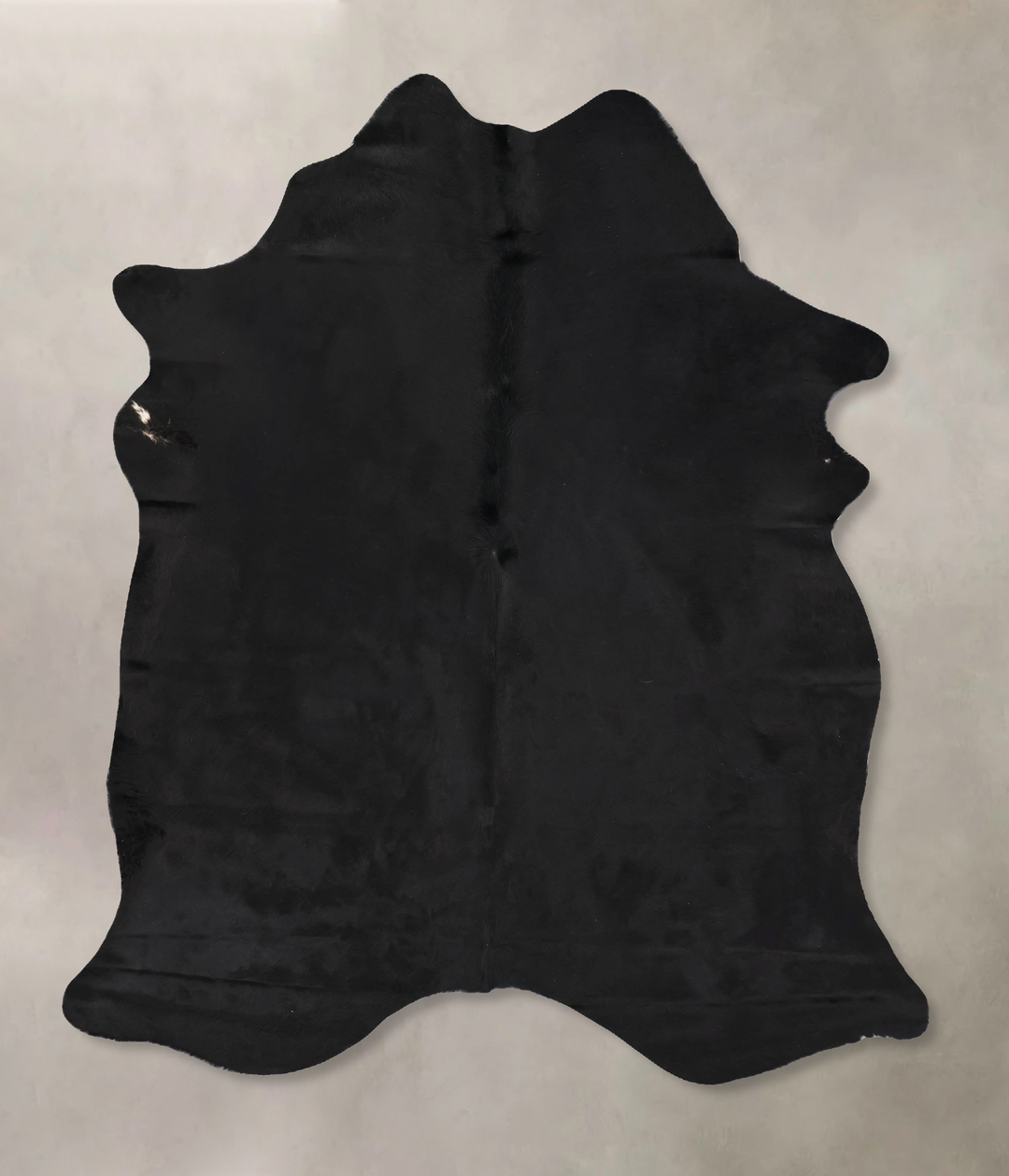 Solid Black X-Large Brazilian Cowhide Rug 7'8"H x 6'2"W #B13568 by Hud