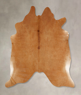 Solid Brown X-Large Brazilian Cowhide Rug 6'7"H x 7'1"W #B13569 by Hudson Hides