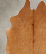 Solid Brown X-Large Brazilian Cowhide Rug 6'7"H x 7'1"W #B13569 by Hudson Hides