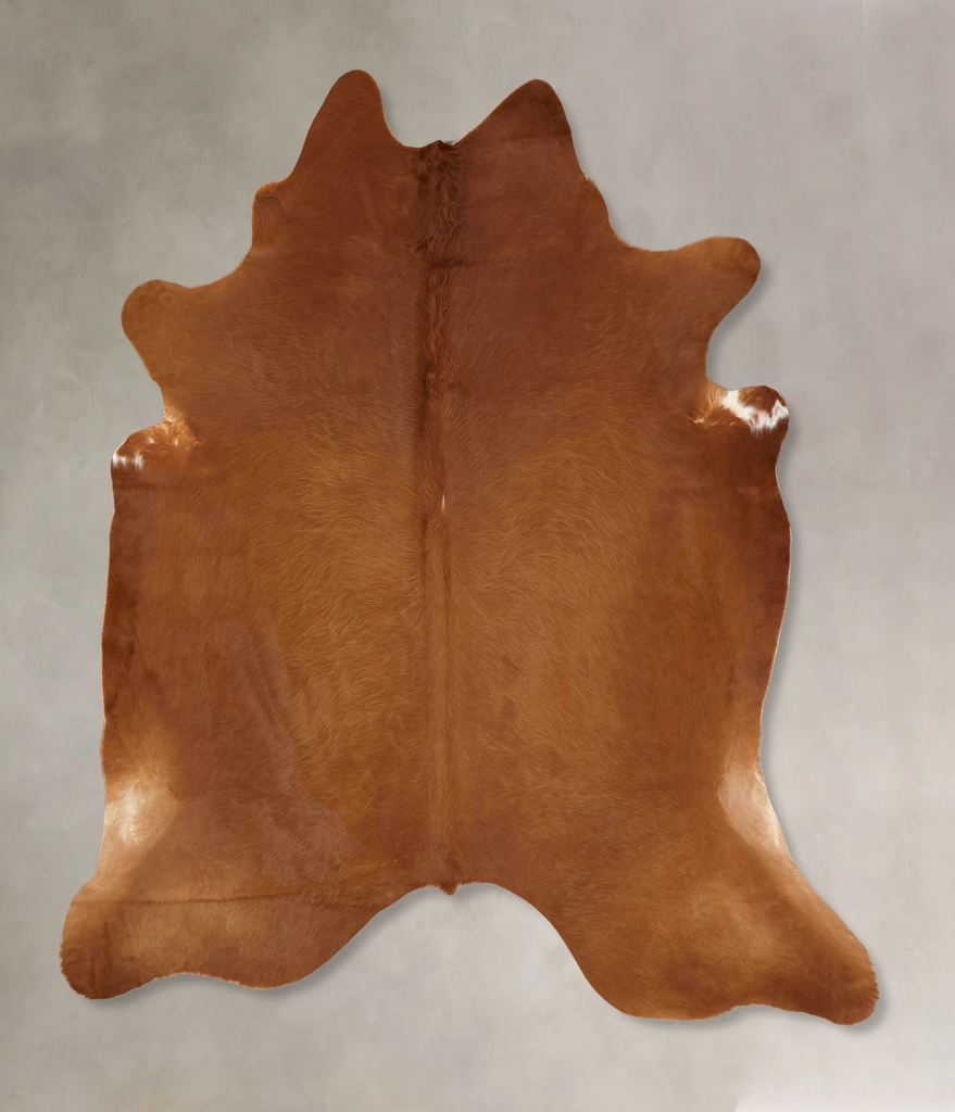 Solid Brown XX-Large Brazilian Cowhide Rug 8'5"H x 7'8"W #B13570 by Hudson Hides