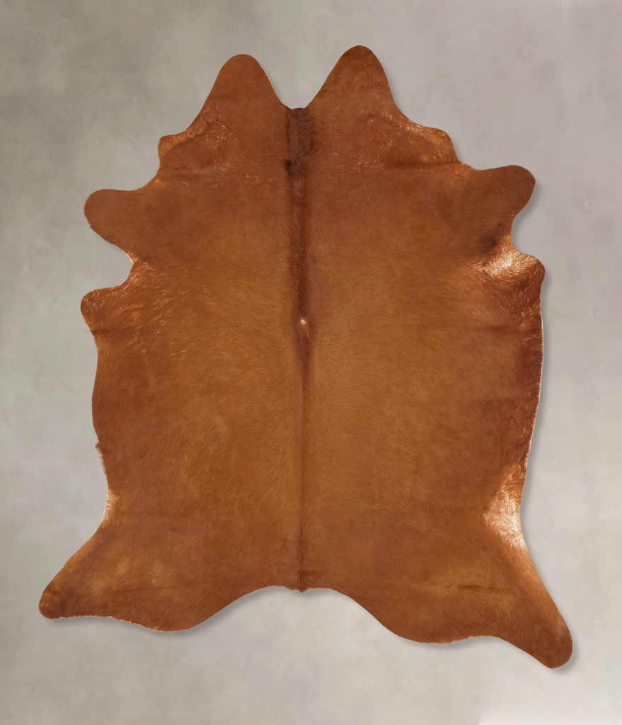 Solid Brown XX-Large Brazilian Cowhide Rug 8'4"H x 6'9"W #B13571 by Hudson Hides
