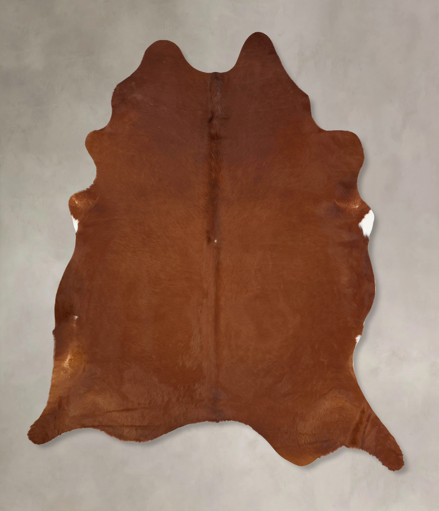 Solid Brown XX-Large Brazilian Cowhide Rug 8'6"H x 6'11"W #B13574 by Hudson Hides