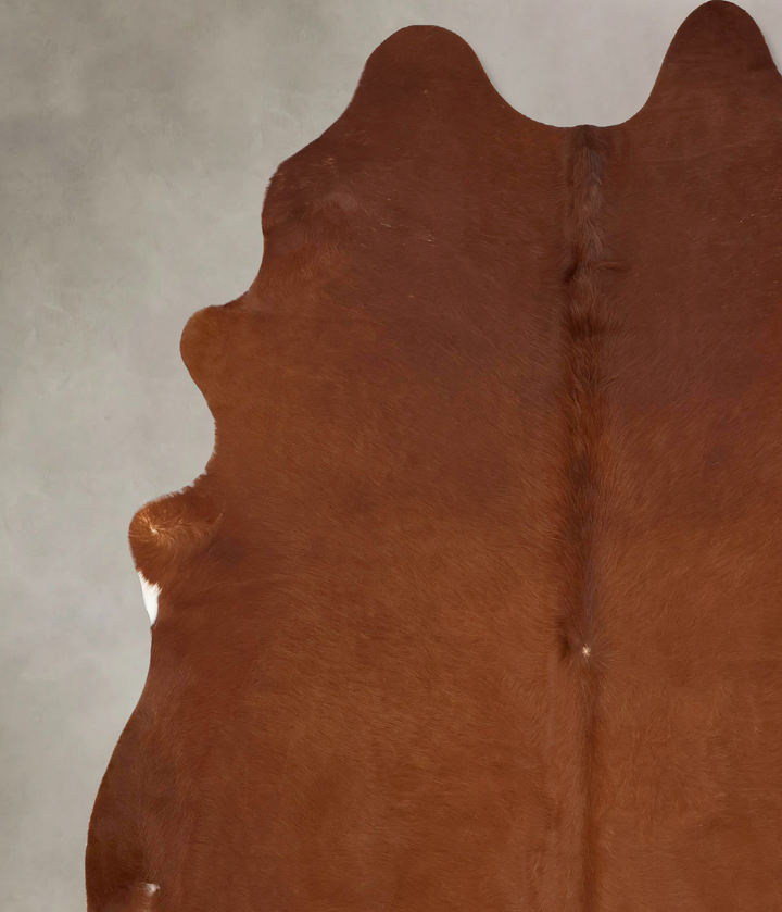 Solid Brown XX-Large Brazilian Cowhide Rug 8'6"H x 6'11"W #B13574 by Hudson Hides