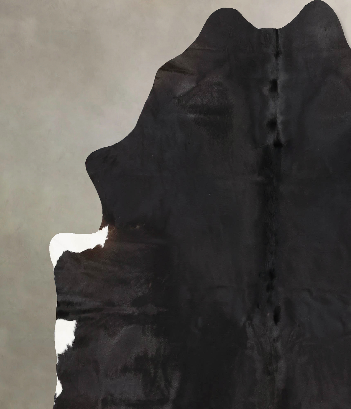 Solid Black X-Large Brazilian Cowhide Rug 7'5"H x 6'8"W #B13576 by Hudson Hides