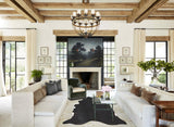 Solid Black X-Large Brazilian Cowhide Rug 7'5"H x 6'8"W #B13576 by Hudson Hides