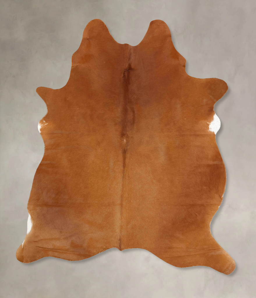 Solid Brown X-Large Brazilian Cowhide Rug 7'4"H x 6'4"W #B13580 by Hudson Hides