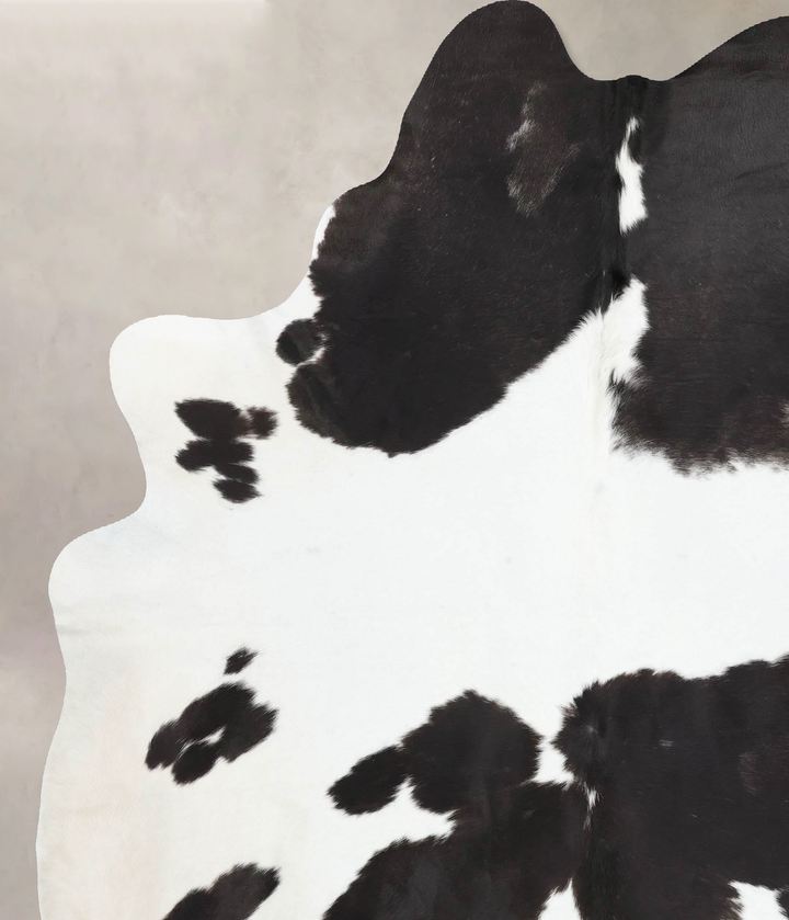 Black and White XX-Large Brazilian Cowhide Rug 8'4"H x 6'7"W #B13583 by Hudson Hides