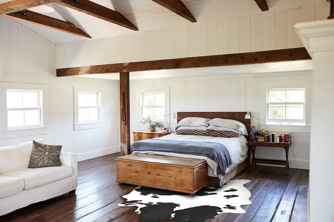 Black and White XX-Large Brazilian Cowhide Rug 8'4"H x 6'7"W #B13583 b