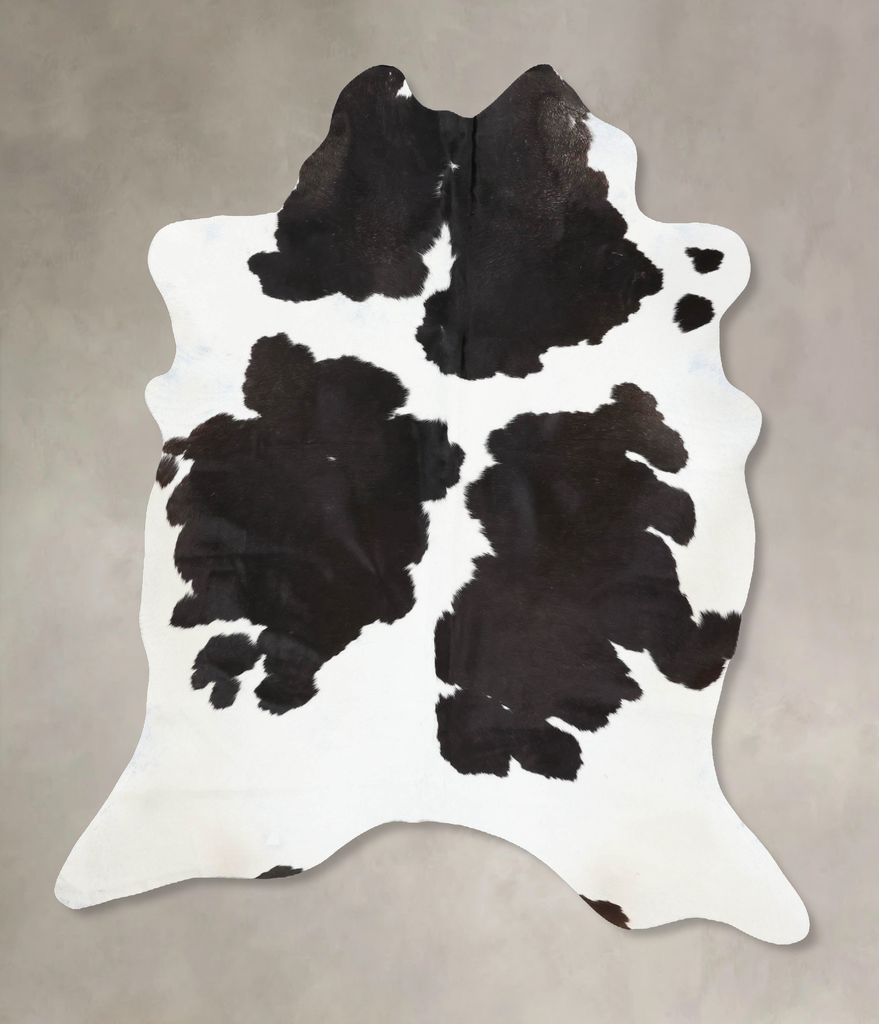 Black and White X-Large Brazilian Cowhide Rug 7'9"H x 6'5"W #B13584 by Hudson Hides